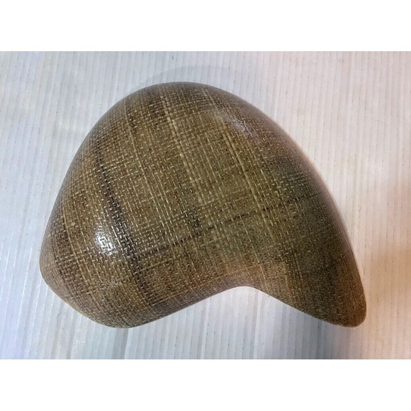 Vntg MCM Abaca Grainware Handloomed Fiber Molded Plastic Nuts/Candy Dish - Picture 2 of 2